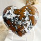 BROWN BRECCIATED JASPER HEART || 31540