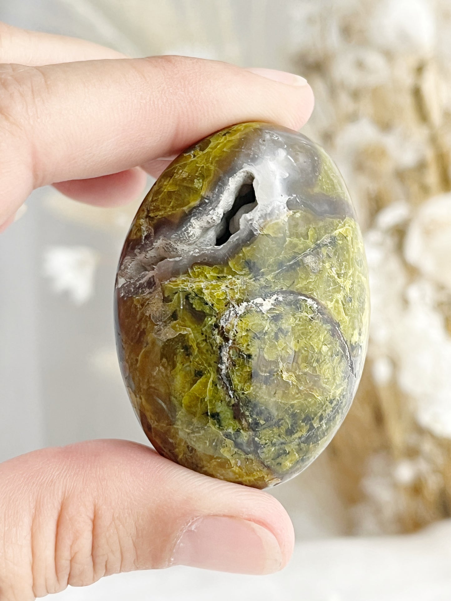 GREEN OPAL PALMSTONE || 31497