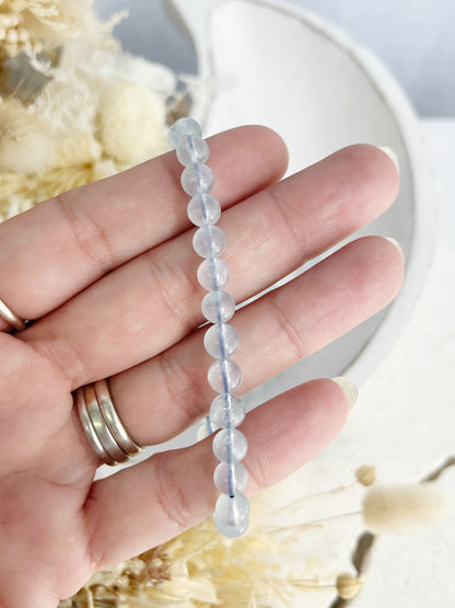 AQUAMARINE BEAD BRACELET | 6MM