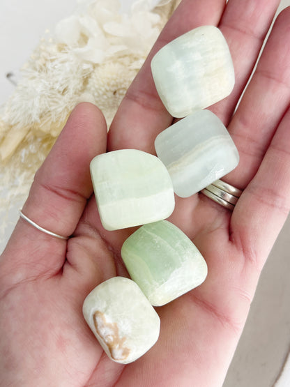 PISTACHIO CALCITE TUMBLE