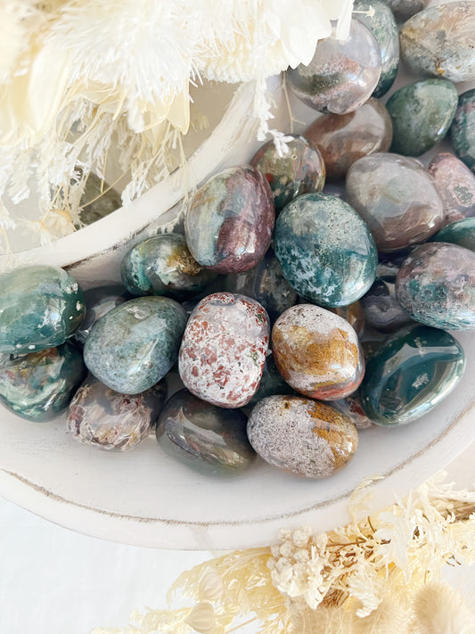 OCEAN JASPER TUMBLE, STONED AND SAGED AUSTRALIA