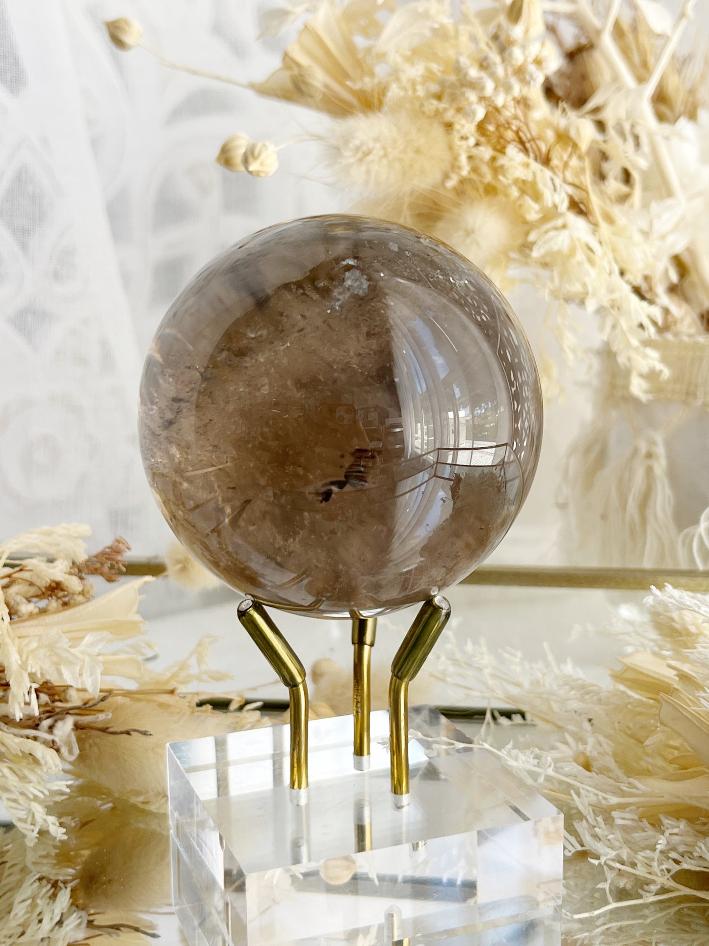 SMOKEY QUARTZ SPHERE || 21079