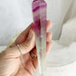 RAINBOW FLUORITE WAND, STONED AND SAGED AUSTRALIA