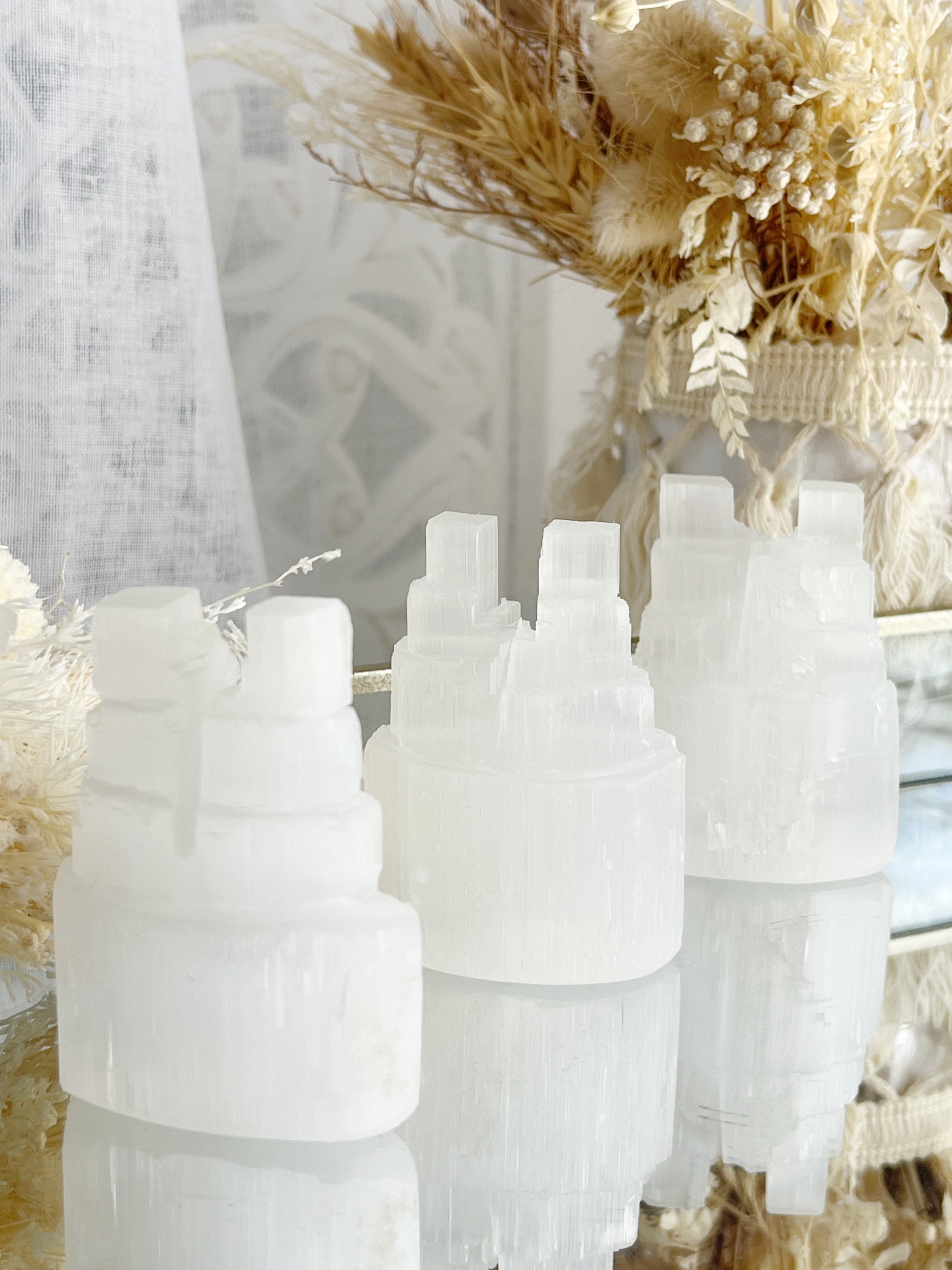 Selenite mini twin tower Australia crystal shop