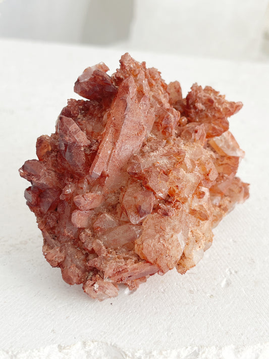 RED HEMATITE QUARTZ CLUSTER || 30691