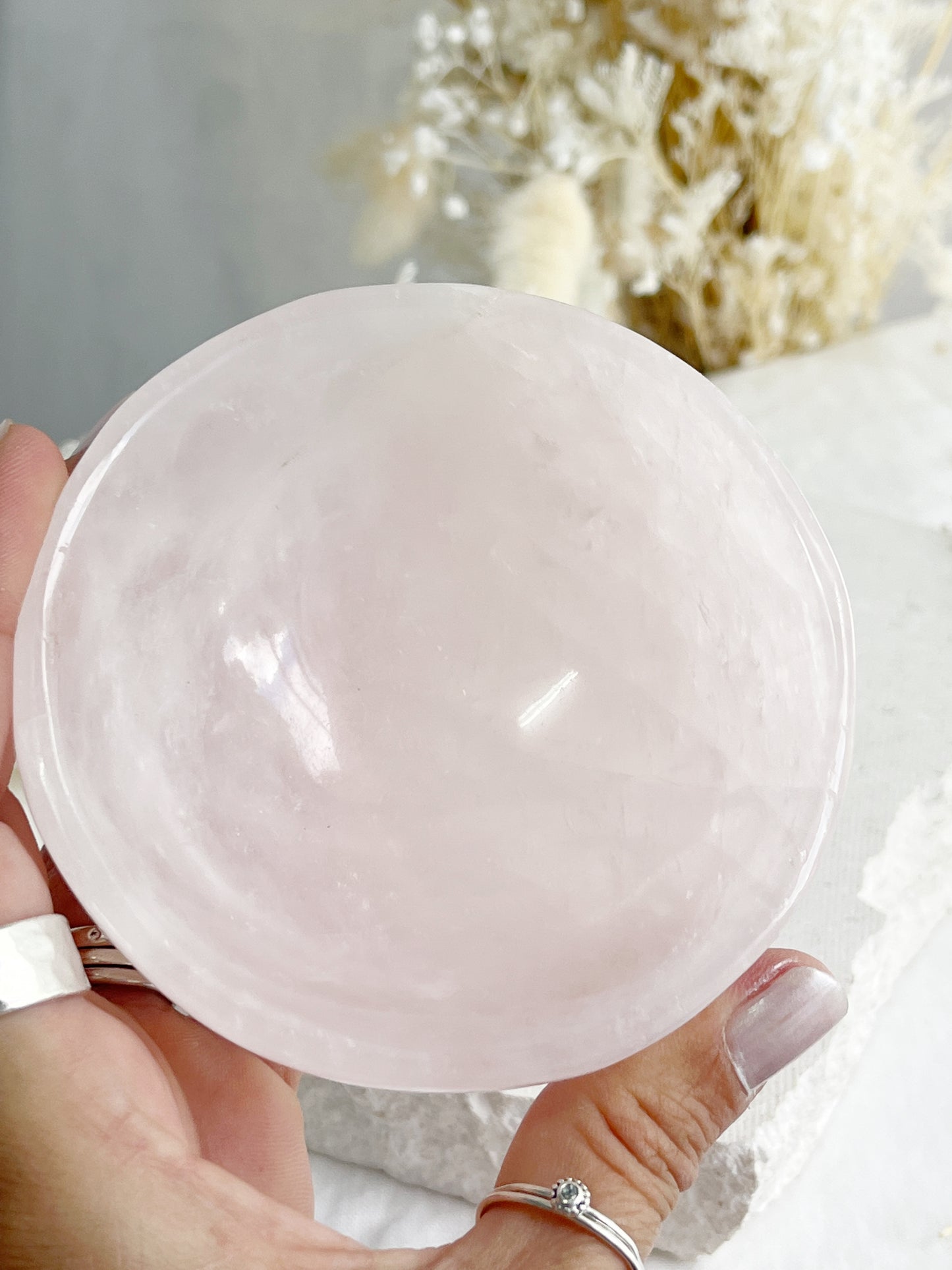 ROSE QUARTZ BOWL || 31754