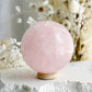 ROSE QUARTZ SPHERE APPROX 5.9CM. STONED AND SAGED AUSTRALIA.