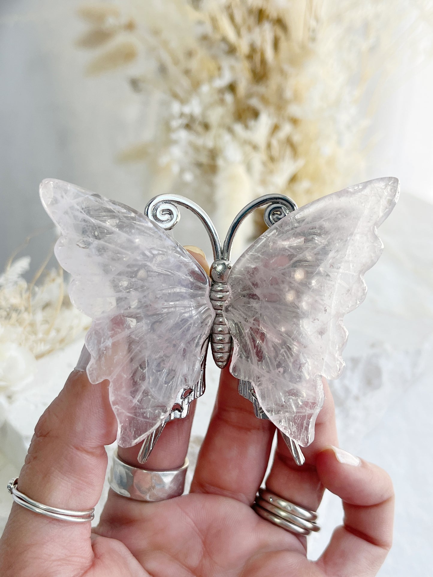 ROSE QUARTZ BUTTERFLY || 31784