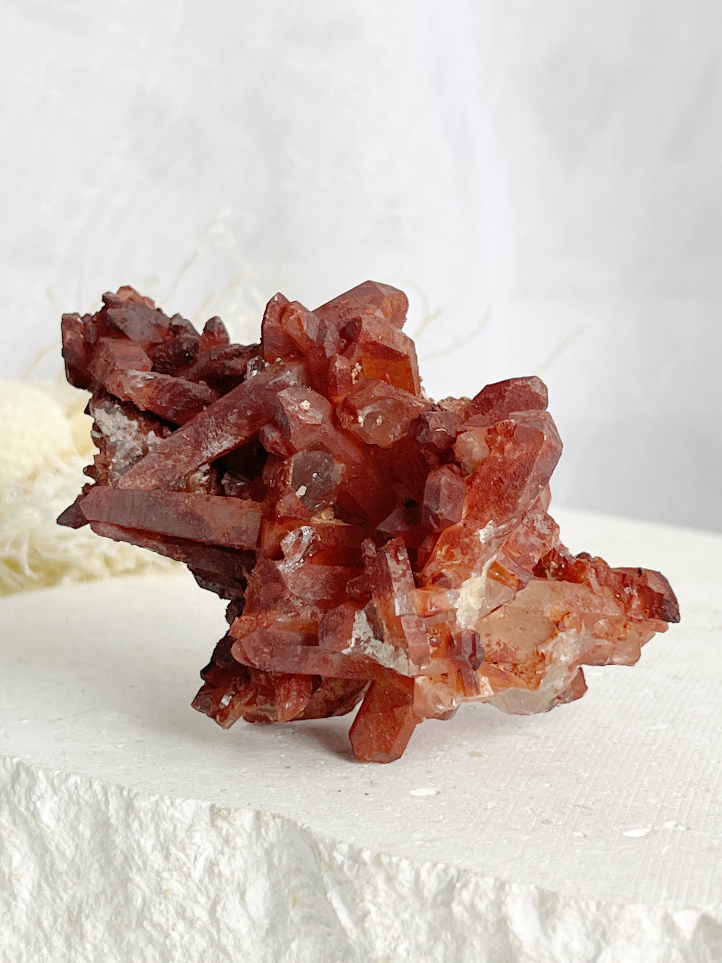 RED HEMATITE QUARTZ CLUSTER || 30684