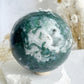 MOSS AGATE SPHERE APPROX 9CM. STONED AND SAGED AUSTRALIA