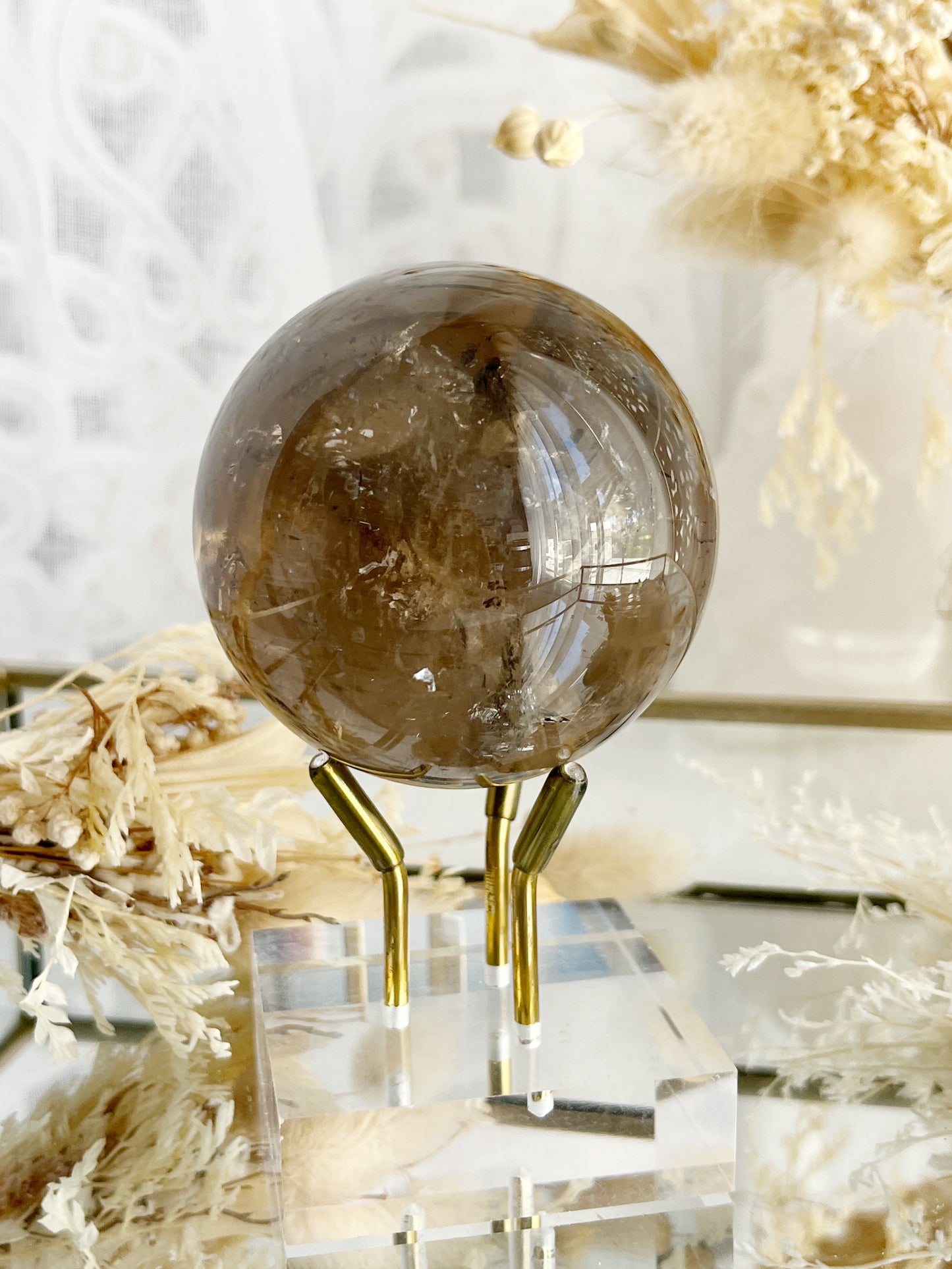 SMOKEY QUARTZ SPHERE || 21081