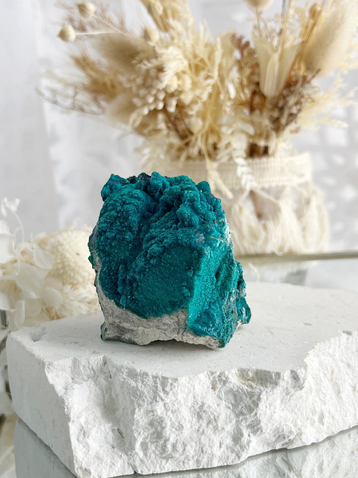 PERUVIAN CHRYSOCOLLA SPECIMEN, STONED AND SAGED AUSTRALIA