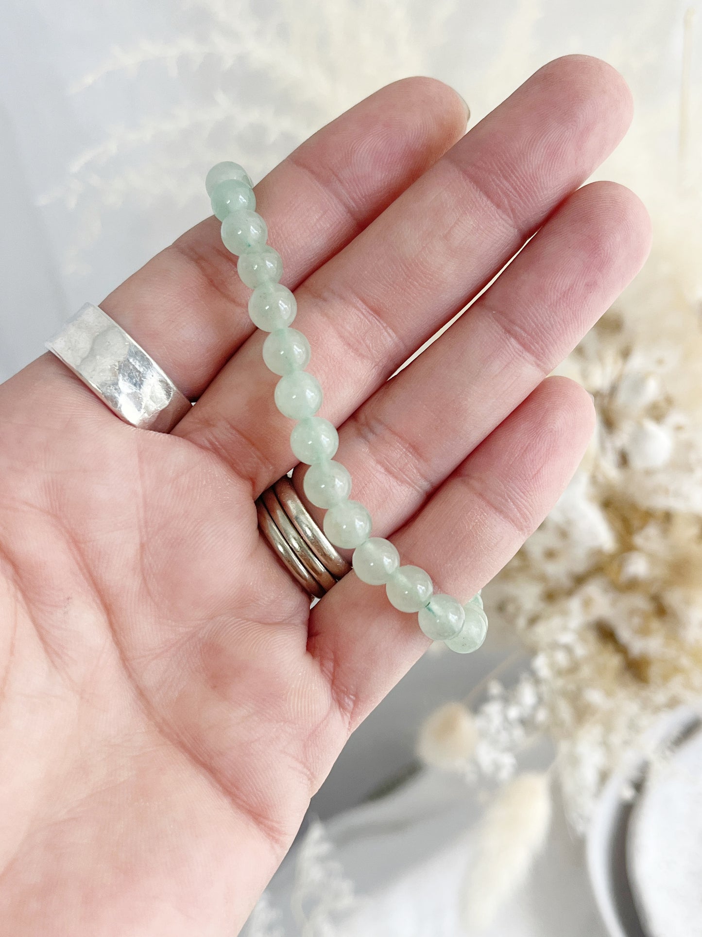 GREEN AVENTURINE BEAD BRACELET || 6MM INTUITIVELY CHOSEN