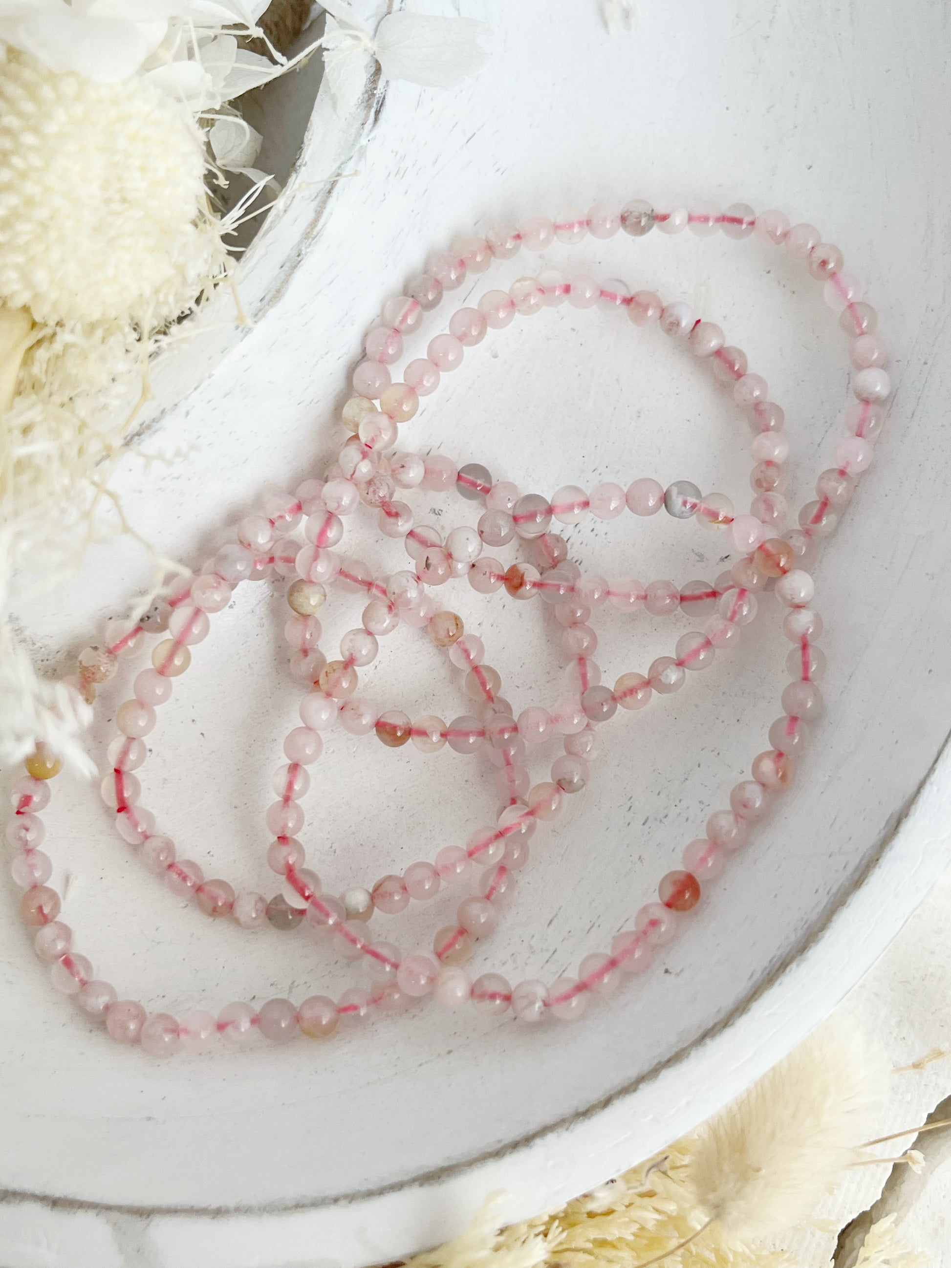 FLOWER AGATE BEAD BRACELET, STONED AND SAGED AUSTRALIA