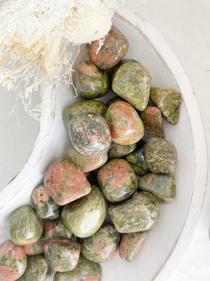 UNAKITE TUMBLE, STONED AND SAGED AUSTRALIA
