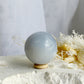 BLUE CHALCEDONY SPHERE, STONED AND SAGED AUSTRALIA