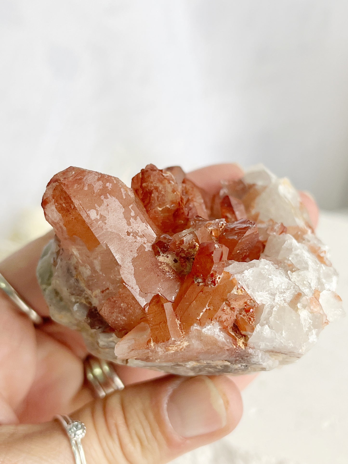 RED HEMATITE QUARTZ CLUSTER || 30682