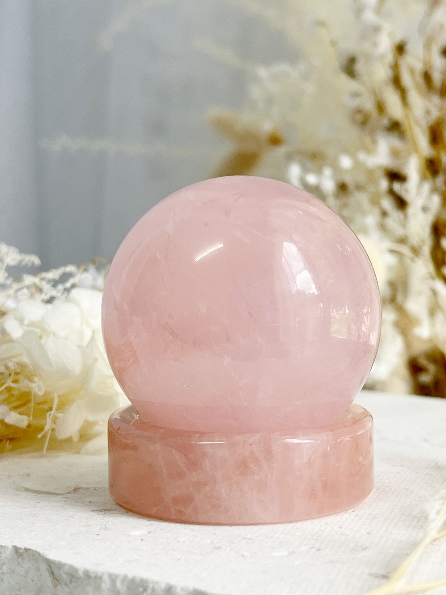 ROSE QUARTZ SPHERE || 31757