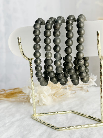 PYRITE BEAD BRACELET || 8MM INTUITIVELY CHOSEN