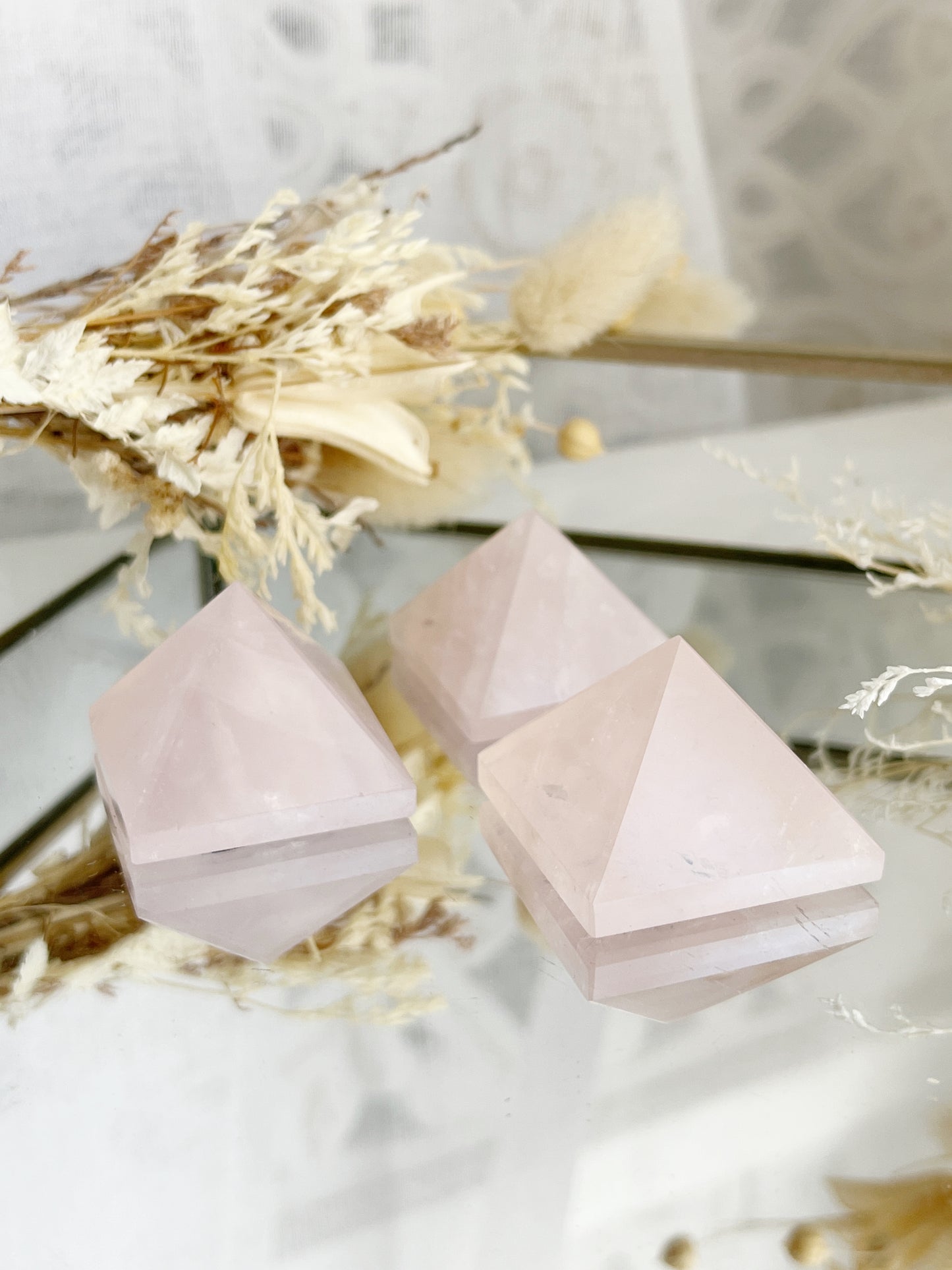 ROSE QUARTZ PYRAMID || INTUITIVELY CHOSEN