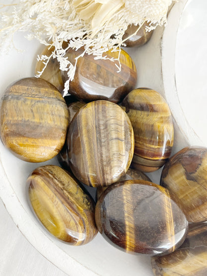 TIGERS EYE PALMSTONE, STONED AND SAGED AUSTRALIA