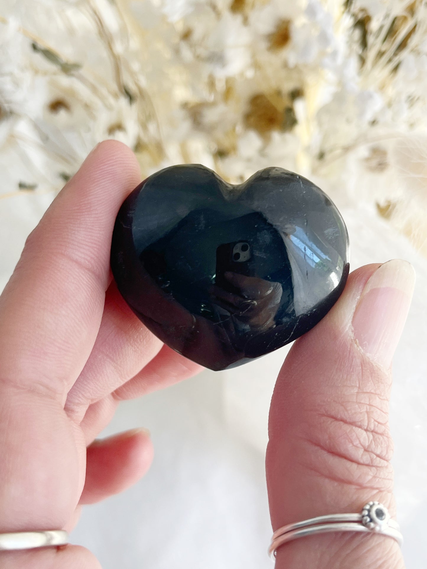 BLACK TOURMALINE MINI HEART || 30953