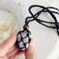 BLACK MACRAME NET NECKLACE, STONED AND SAGED AUSTRALIA