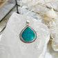 TURQUOISE PENDANT STERLING SILVER STONED AND SAGED AUSTRALIA