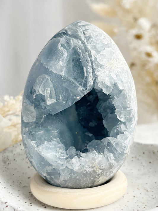 CELESTITE CLUSTER EGG || 31509