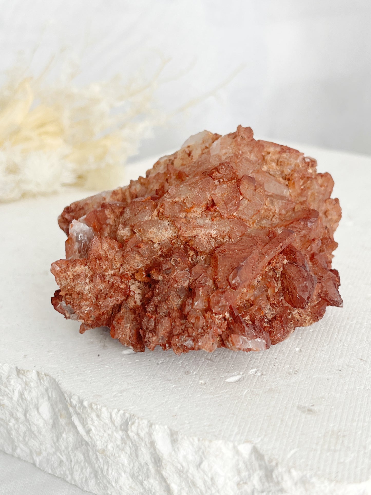 RED HEMATITE QUARTZ CLUSTER || 30691