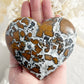 BROWN BRECCIATED JASPER HEART || 31539