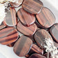 RED TIGERS EYE FLAT STONE, STONED AND SAGED AUSTRALIA