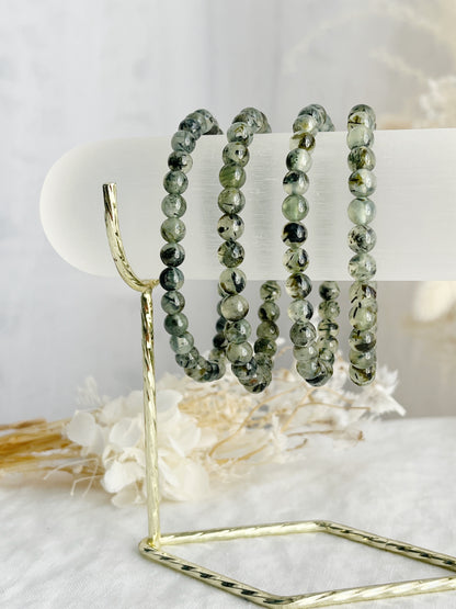 PRHENITE WITH EPIDOTE BEAD BRACELET || 6MM INTUITIVELY CHOSEN
