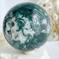 MOSS AGATE SPHERE APPROX 9CM. STONED AND SAGED AUSTRALIA