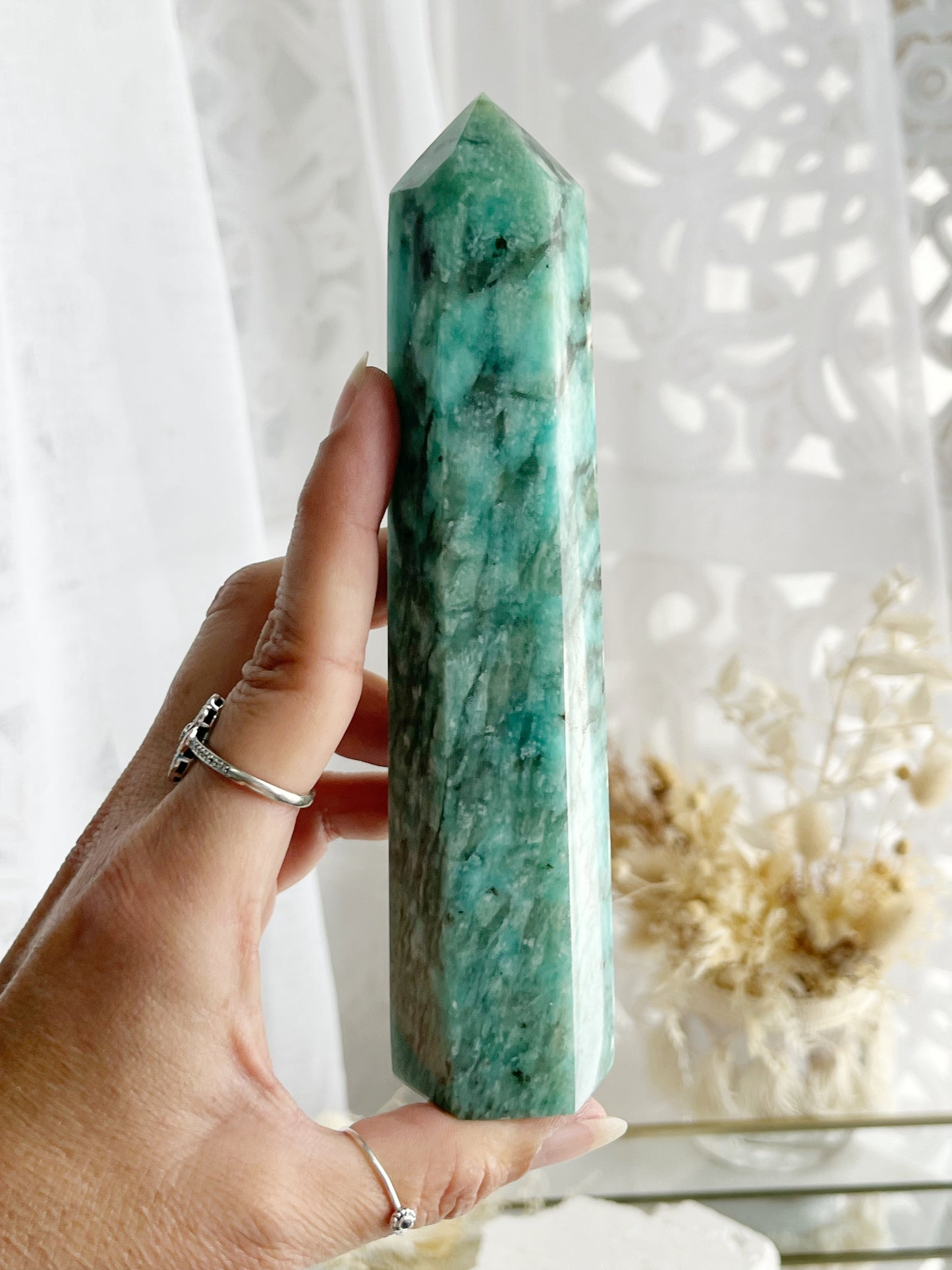 AMAZONITE GENERATOR || WITH TOURMALINE + SMOKEY QUARTZ 20665