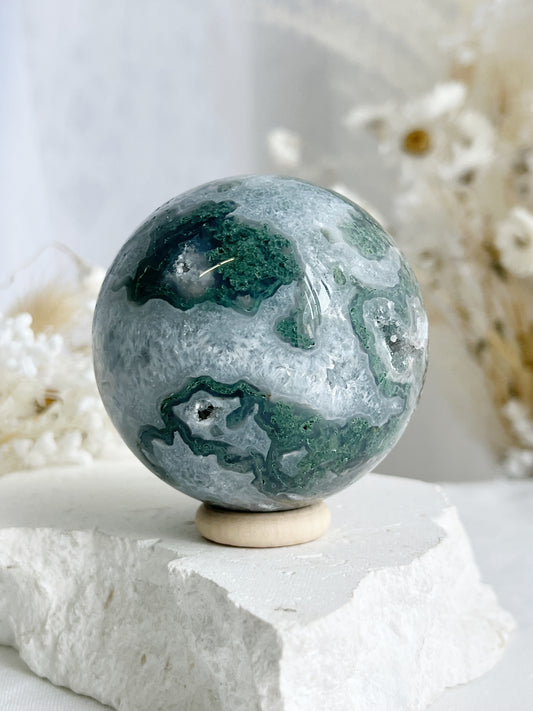 MOSS AGATE SPHERE || 31205