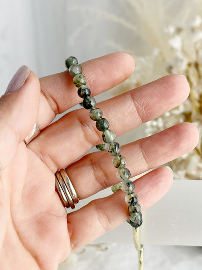 PRHENITE WITH EPIDOTE BEAD BRACELET || 6MM INTUITIVELY CHOSEN
