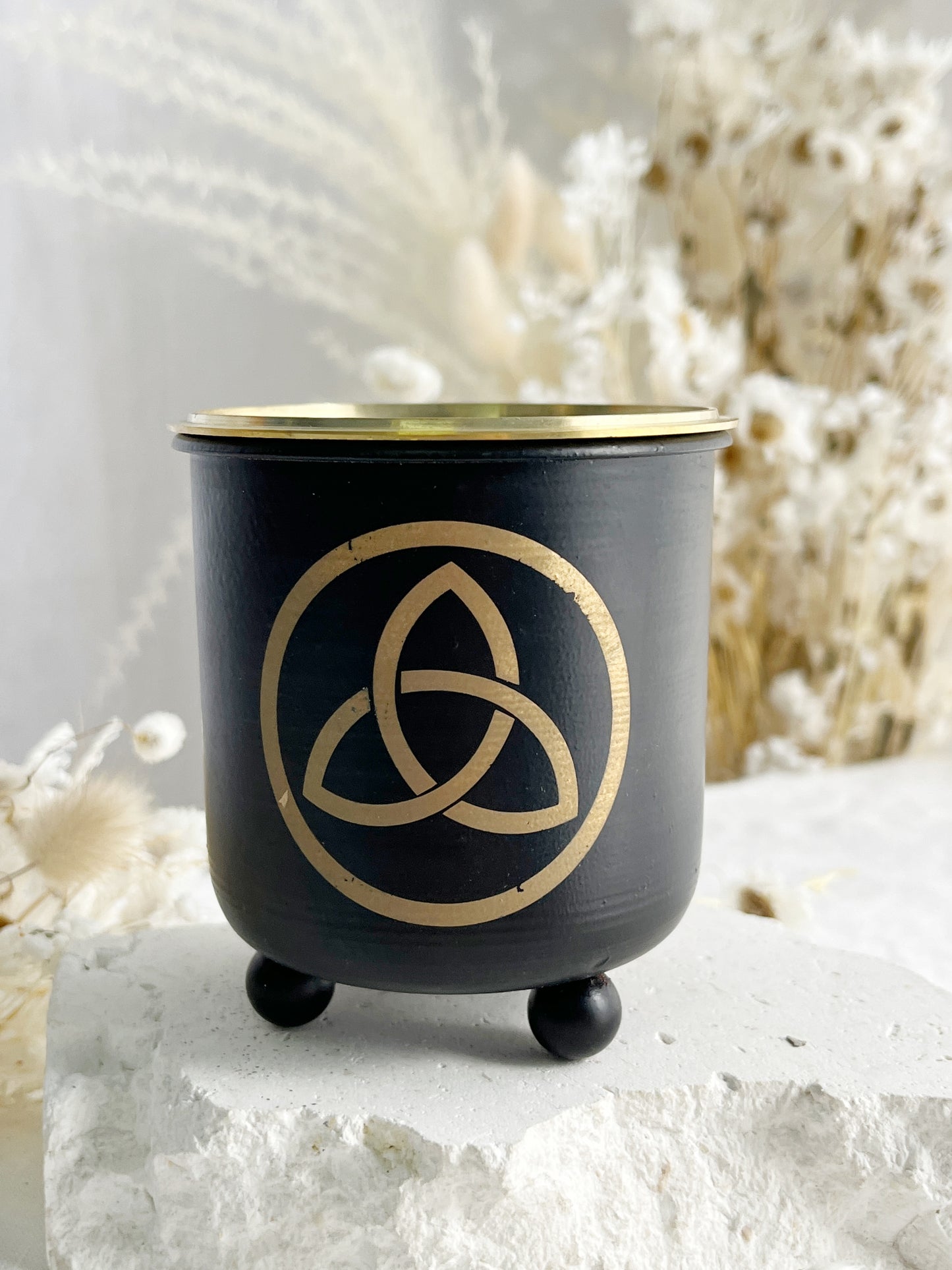 BLACK + GOLD CHARCOAL BURNER CUP || TRIQUETRA 31336