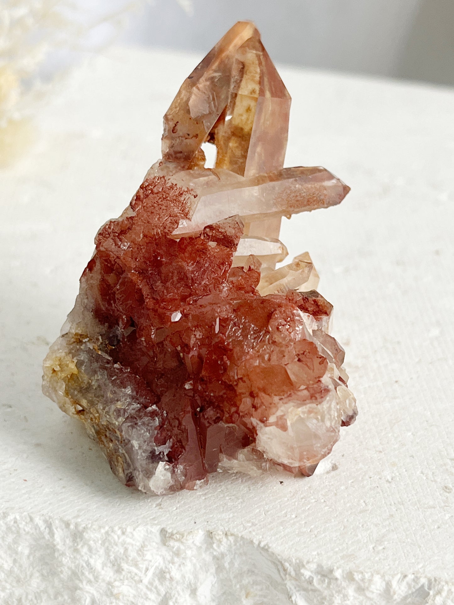 RED HEMATITE QUARTZ CLUSTER || 30689