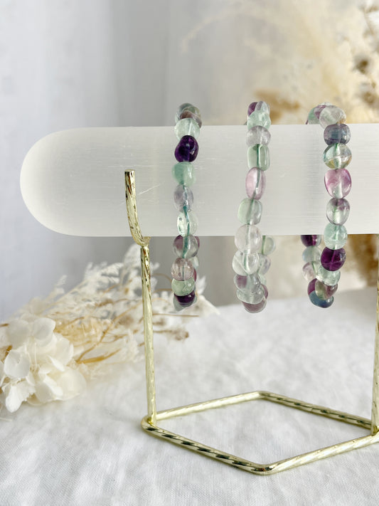 FLUORITE PEBBLE BEAD BRACELET || INTUITIVELY CHOSEN