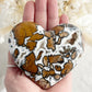 BROWN BRECCIATED JASPER HEART || 31544