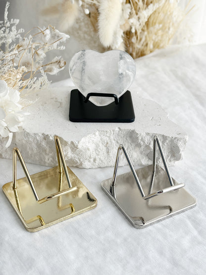 METAL HEART SPECIMEN CRYSTAL DISPLAY STAND AUSTRALIA