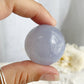 BLUE CHALCEDONY SPHERE, STONED AND SAGED AUSTRALIA