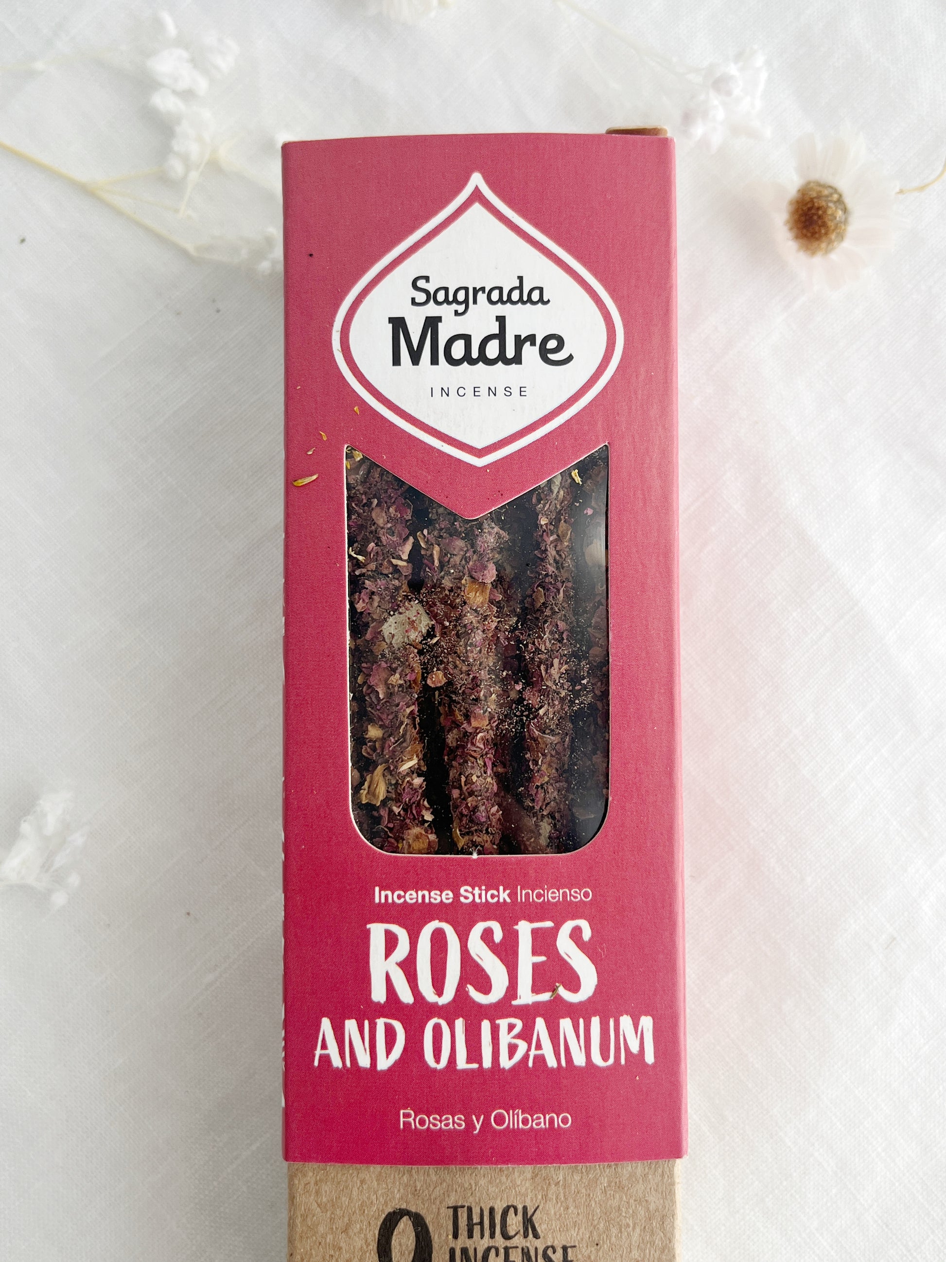 HERBAL INCENSE STICKS. ROSES AND OLIBANUM. SAGRADA MADRE. STONED AND SAGED AUSTRALIA.