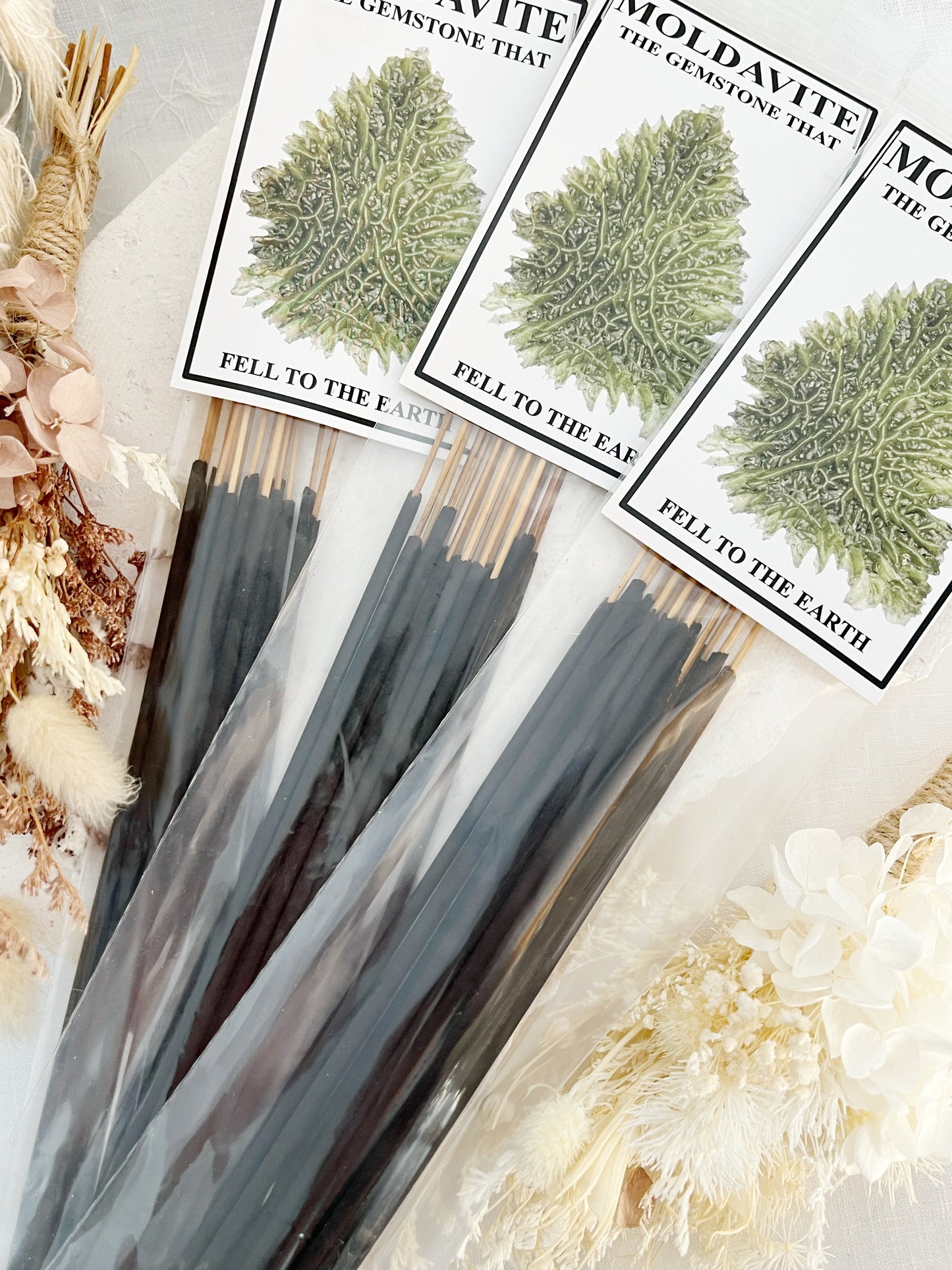 MOLDAVITE INCENSE STICKS STONED AND SAGED AUSTRALIA