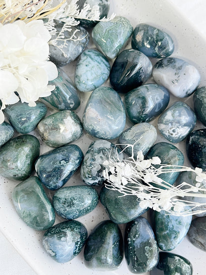 MOSS AGATE TUMBLE