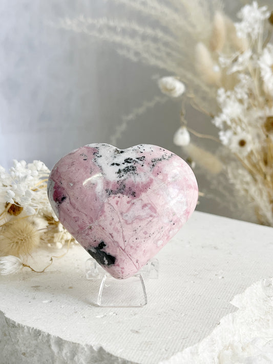 PERUVIAN RHODONITE HEART || 31303