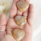 PEACH MOONSTONE MINI PUFFY HEART STONED AND SAGED AUSTRALIA CRYSTAL SHOP