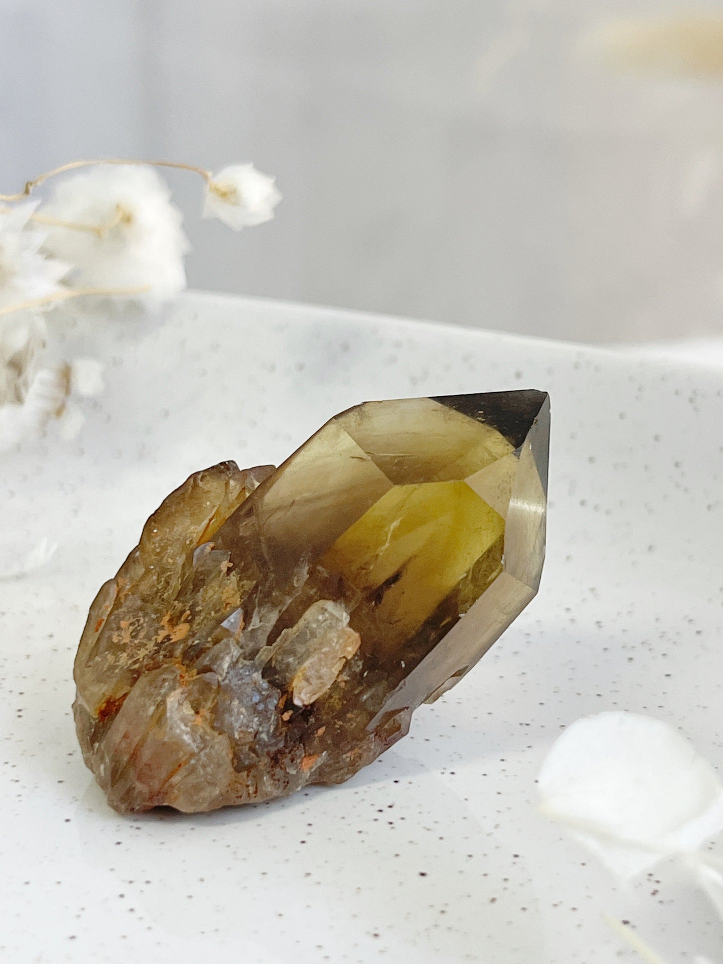 NATURAL CITRINE POINT, 31571, STONED AND SAGED AUSTRALIA