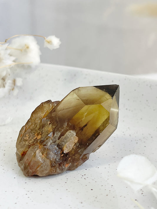 NATURAL CITRINE POINT, 31571, STONED AND SAGED AUSTRALIA